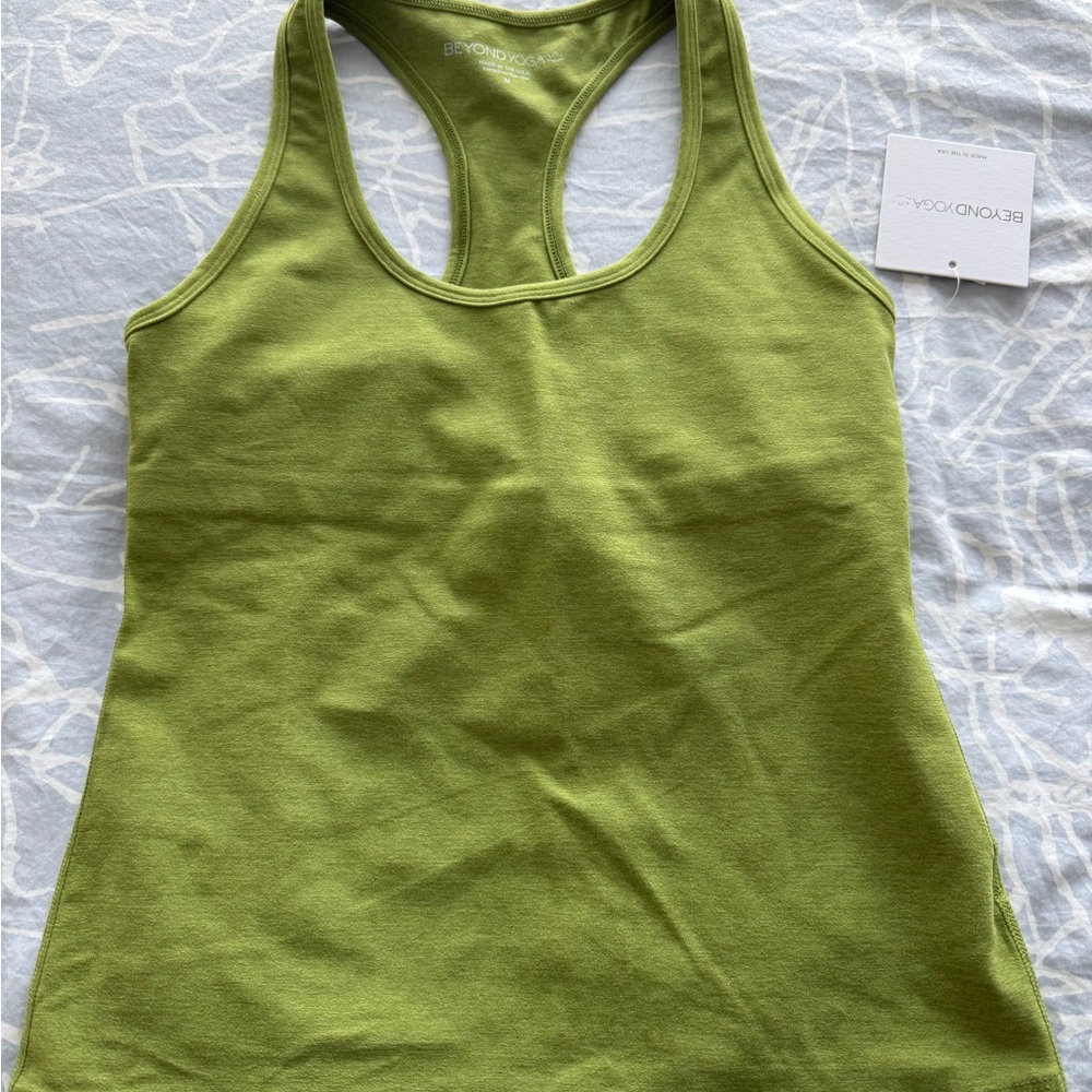 Beyond Yoga Lime Olive Racerback Tank